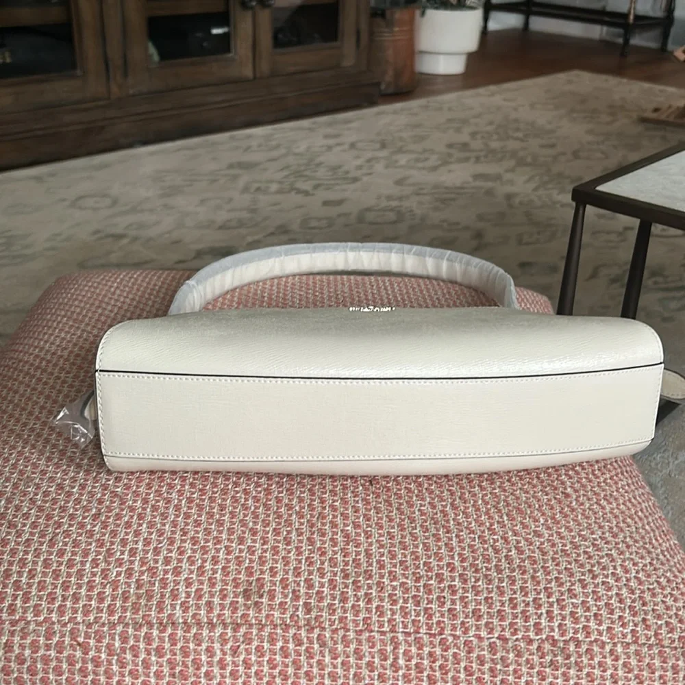 kate spade ♠️ Frankie Meringue Textured Patent Leather Shoulder Bag